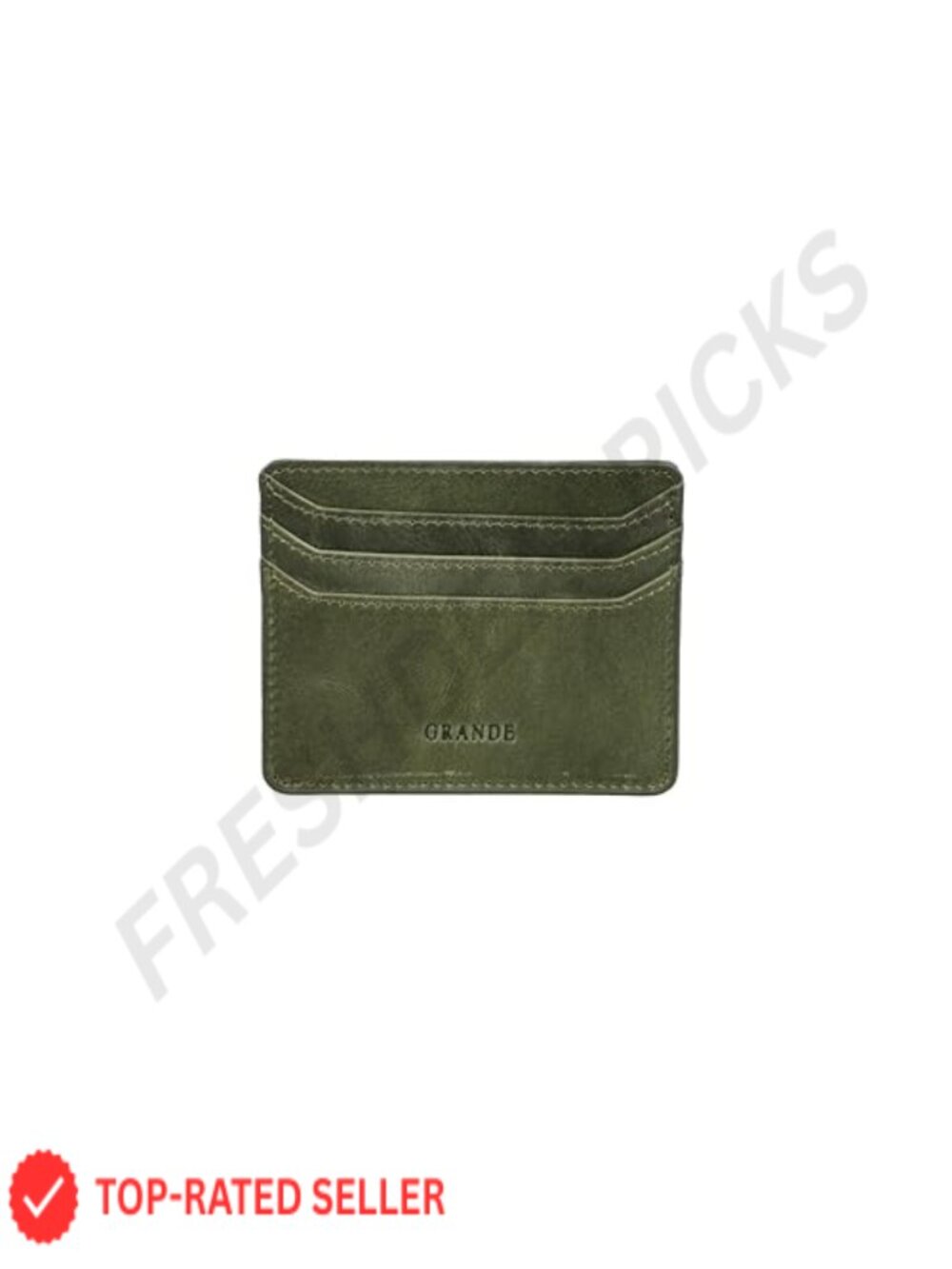 Genuine Leather Card Holder Super Slim Minimalist Wallet 6 Card Slots